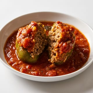 Homemade Stuffed Peppers & Cabbage