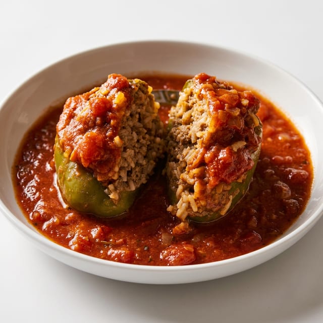 Homemade Stuffed Peppers & Cabbage.