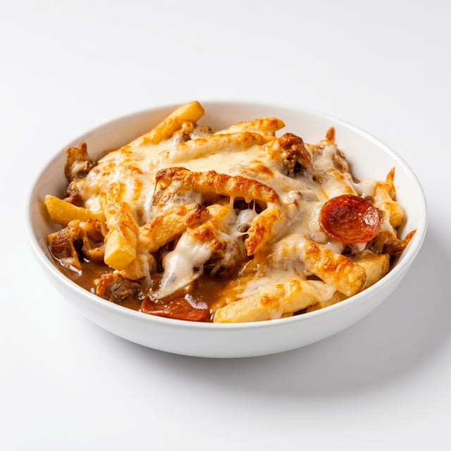 Poutine with Pepperoni.