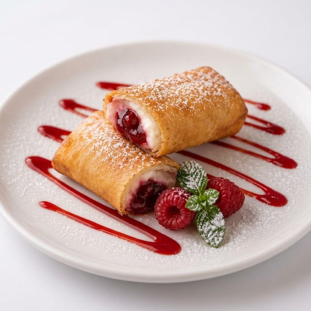 Fried Raspberry Cheesecake Chimi.