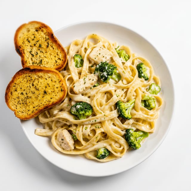 Chicken Broccoli Alfredo.